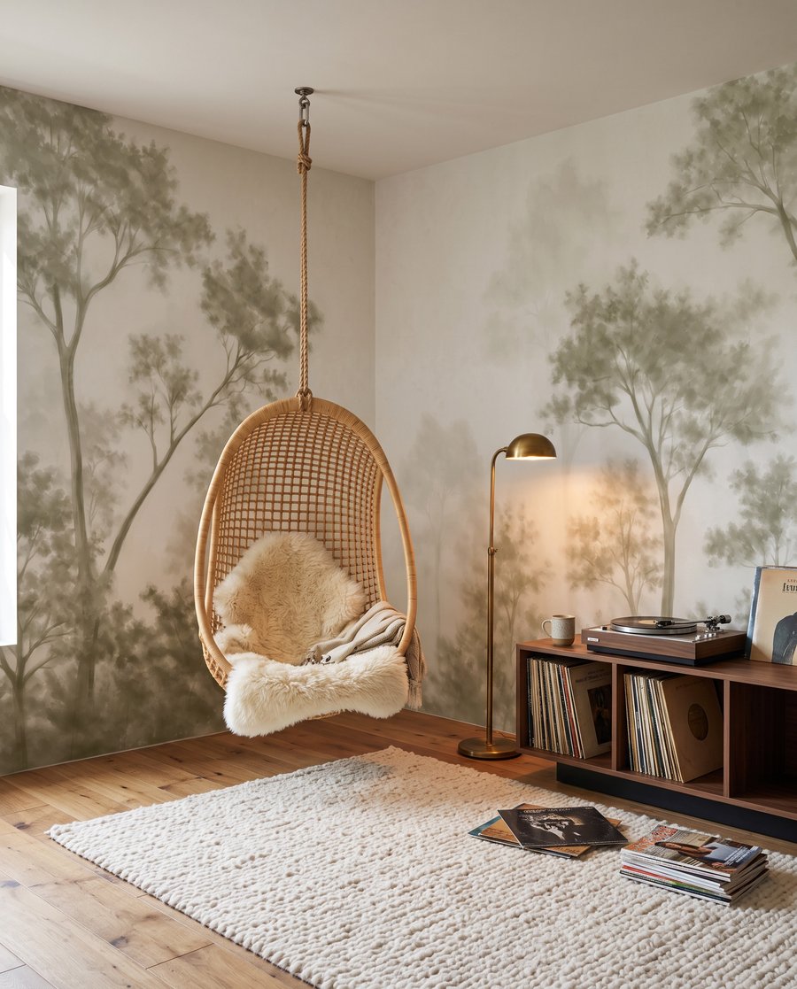 Waldrand hinter lichtem Nebel — Interieur 2