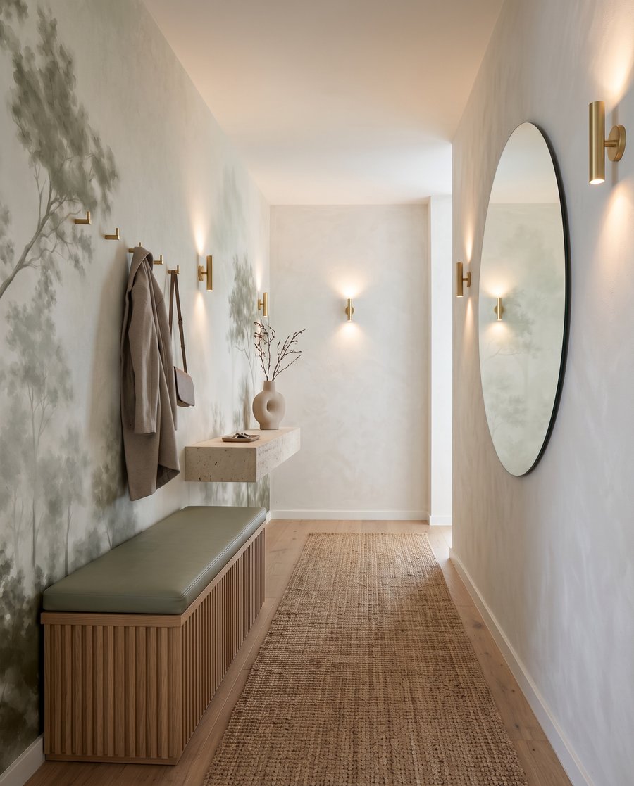 Waldrand hinter lichtem Nebel — Interieur 4