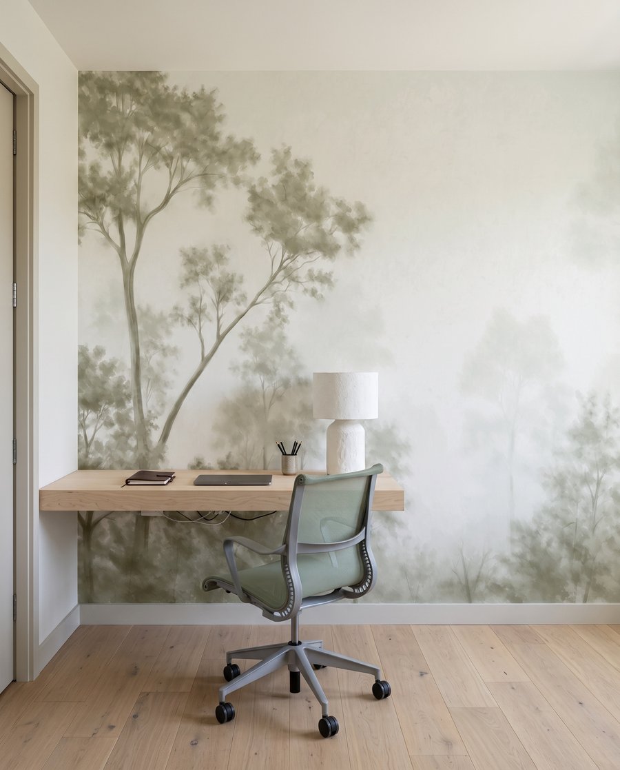 Waldrand hinter lichtem Nebel — Interieur 8