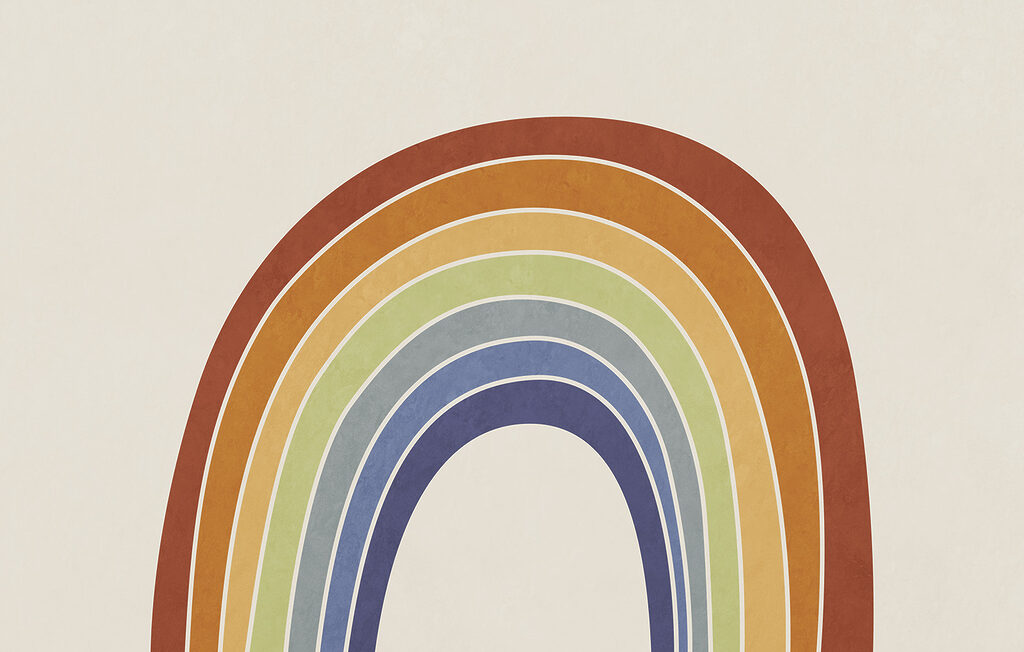 Regenbogen in sieben Streifen — ganzes Design