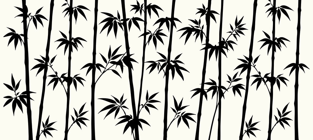 Schlanke Bambusstämme — ganzes Design