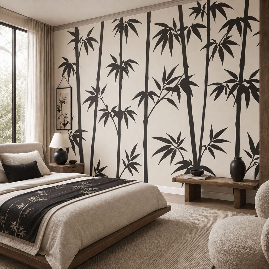 Schlanke Bambusstämme — Interieur 1