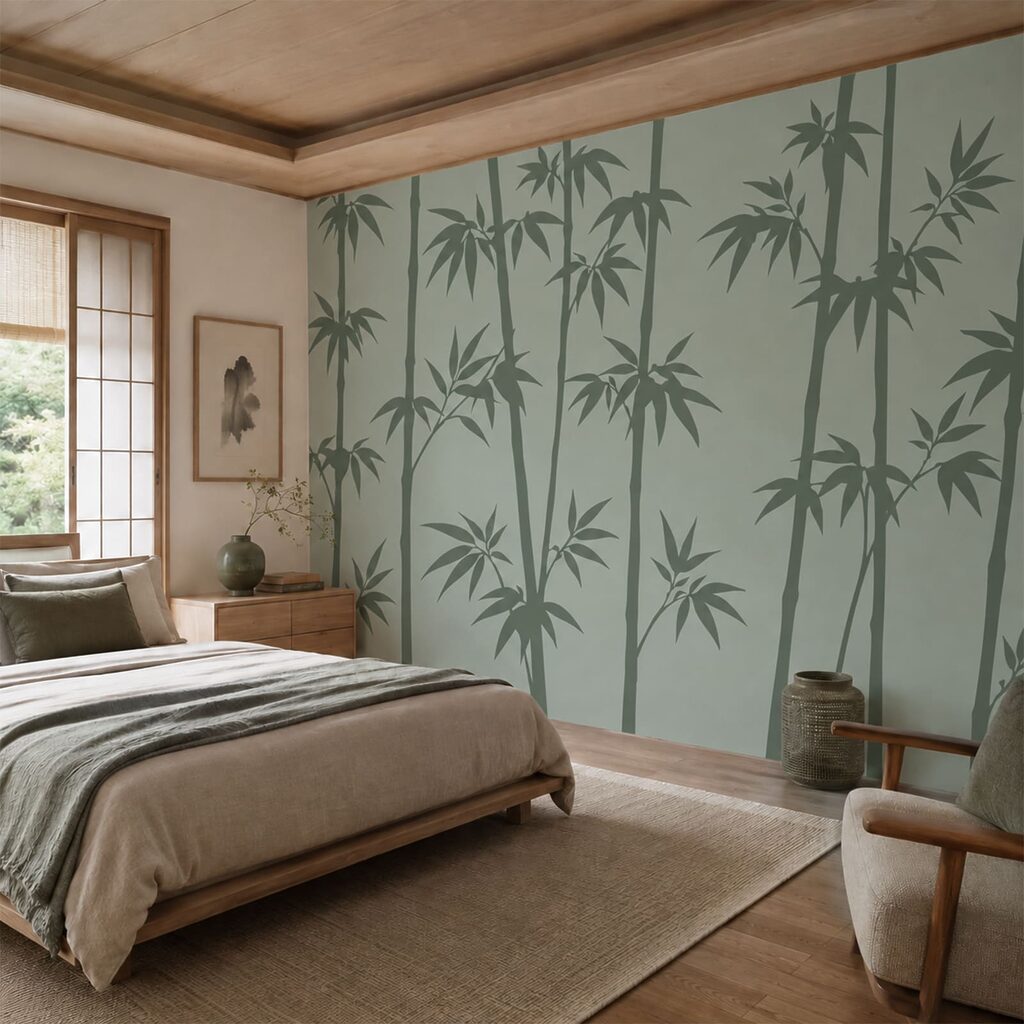 Schlanke Bambusstämme — Interieur 2