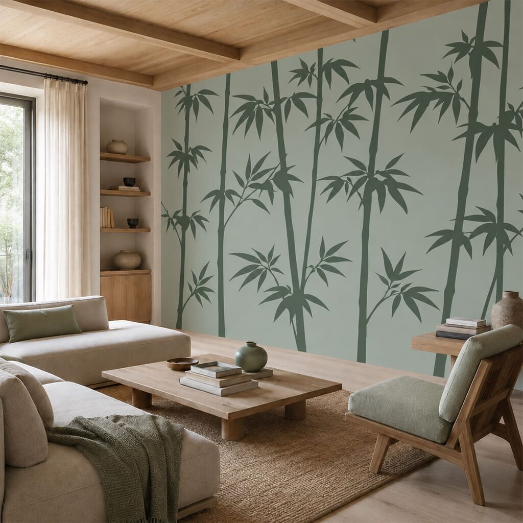 Schlanke Bambusstämme — Interieur 1