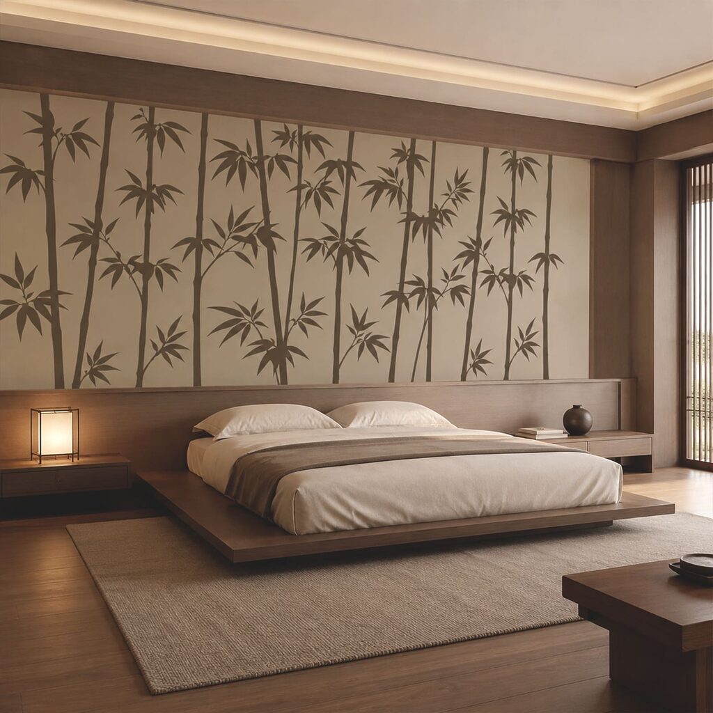 Schlanke Bambusstämme — Interieur 2