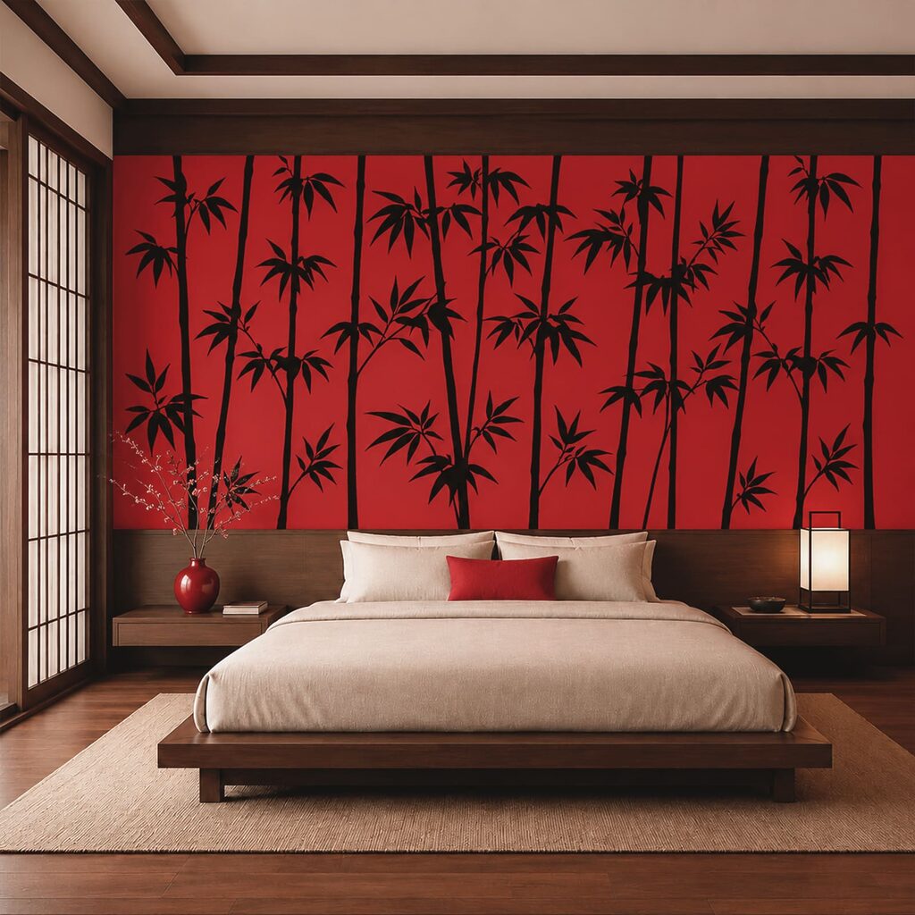 Schlanke Bambusstämme — Interieur 1
