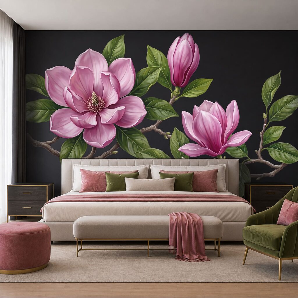 Zweig mit rosa Blüten — Interieur 2