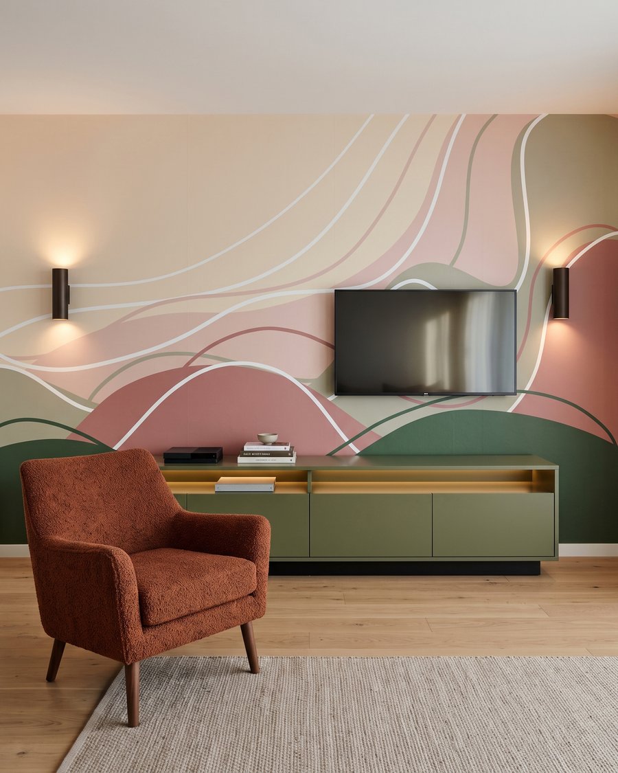 Sanfte Hügel in einem Interieur
