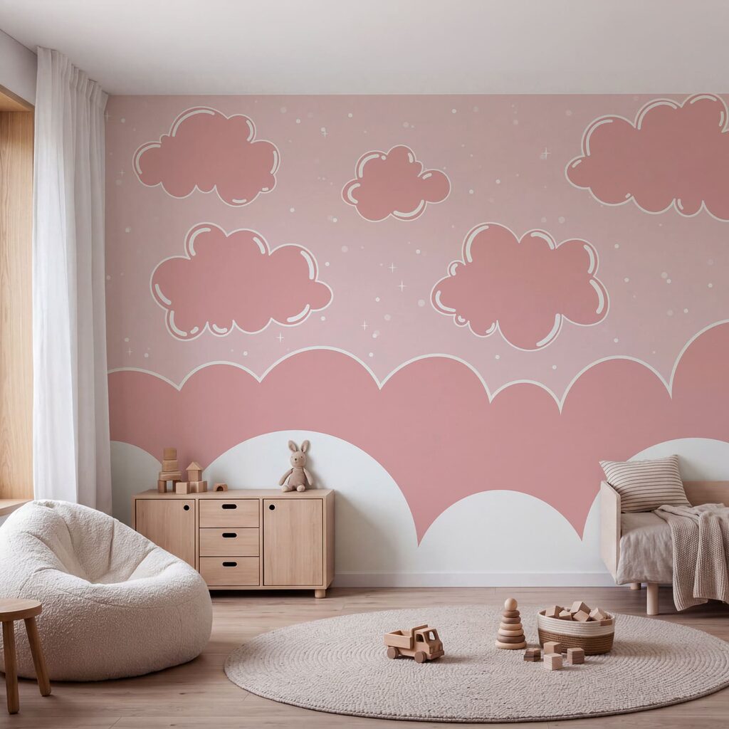 Wölkchen über dem Wolkenrand in einem Interieur