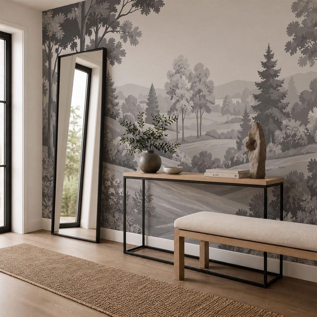 Hügellandschaft mit Bäumen — Interieur 2