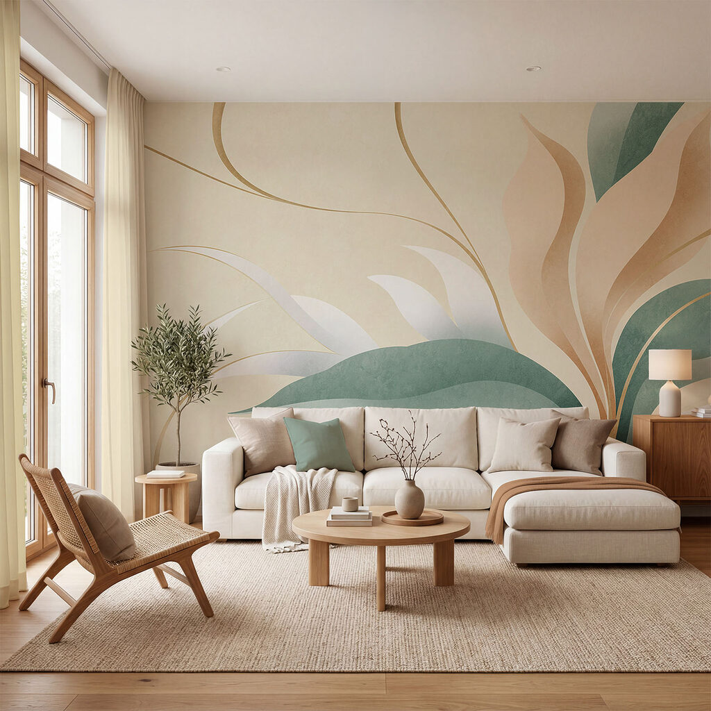Blätter in sanften Pinselstrichen — Interieur 2