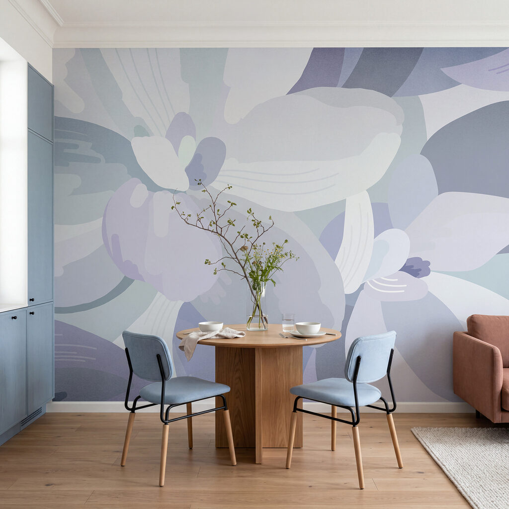 Blüten in sanften Farbflächen — Interieur 1