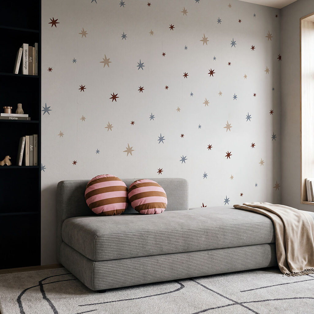 Sternchen am hellen Himmel in einem Interieur
