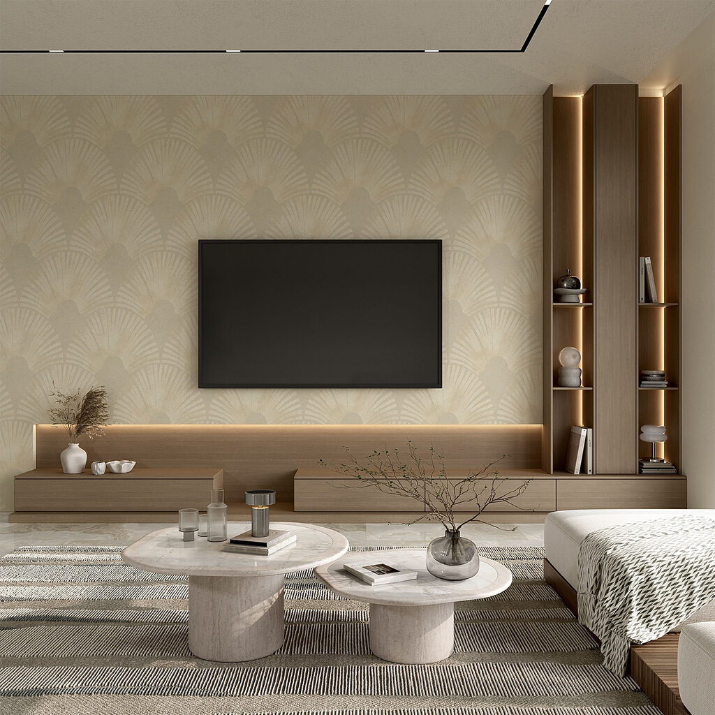 Fächer mit gemalten Schatten — Interieur 3