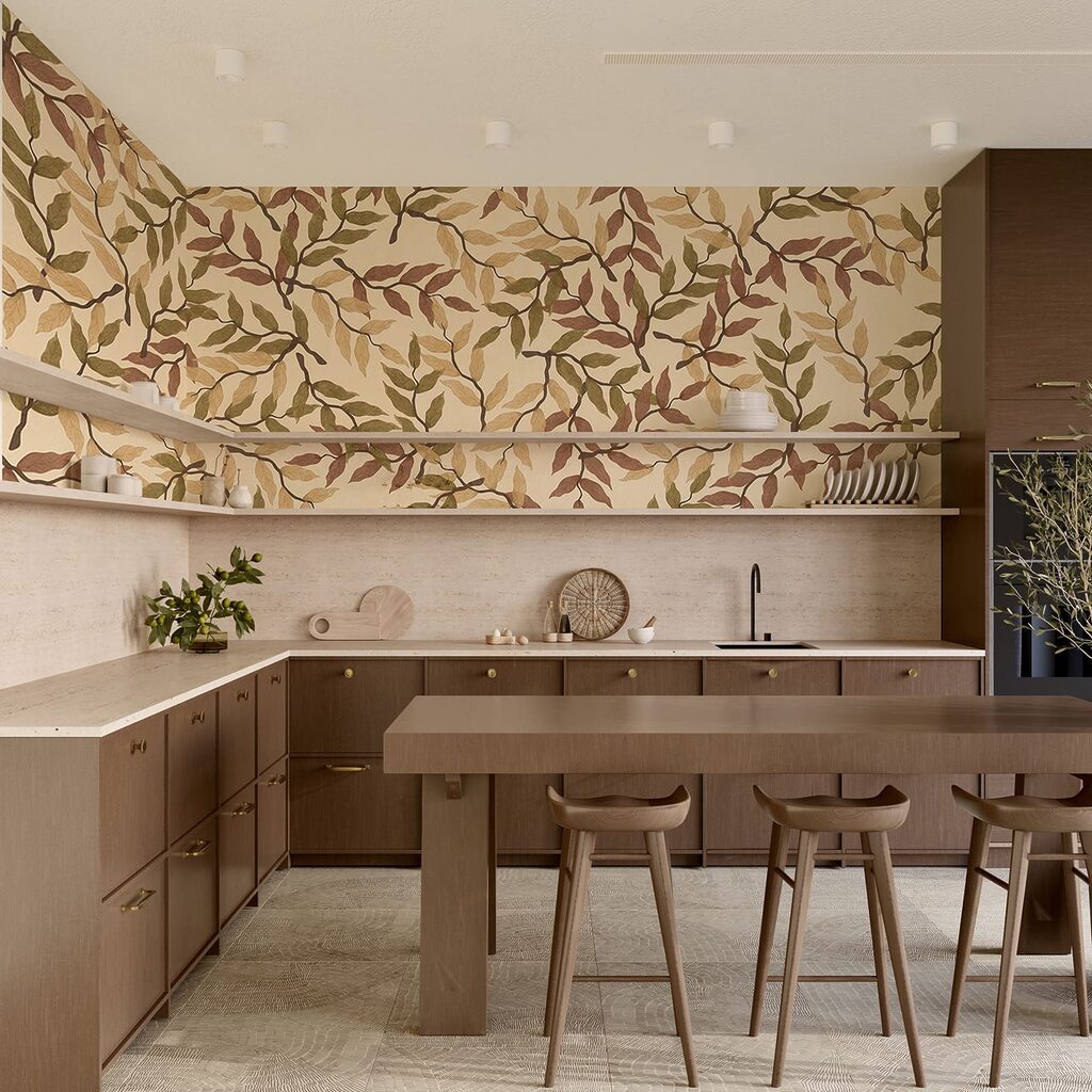 Geflecht aus Zweigen in einem Interieur