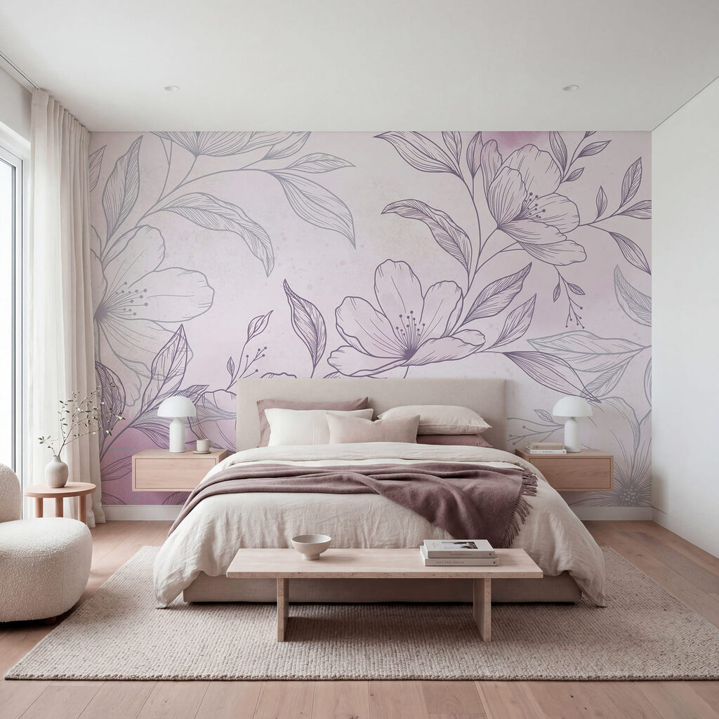 Blütenzweig in feiner Schraffur — Interieur 1
