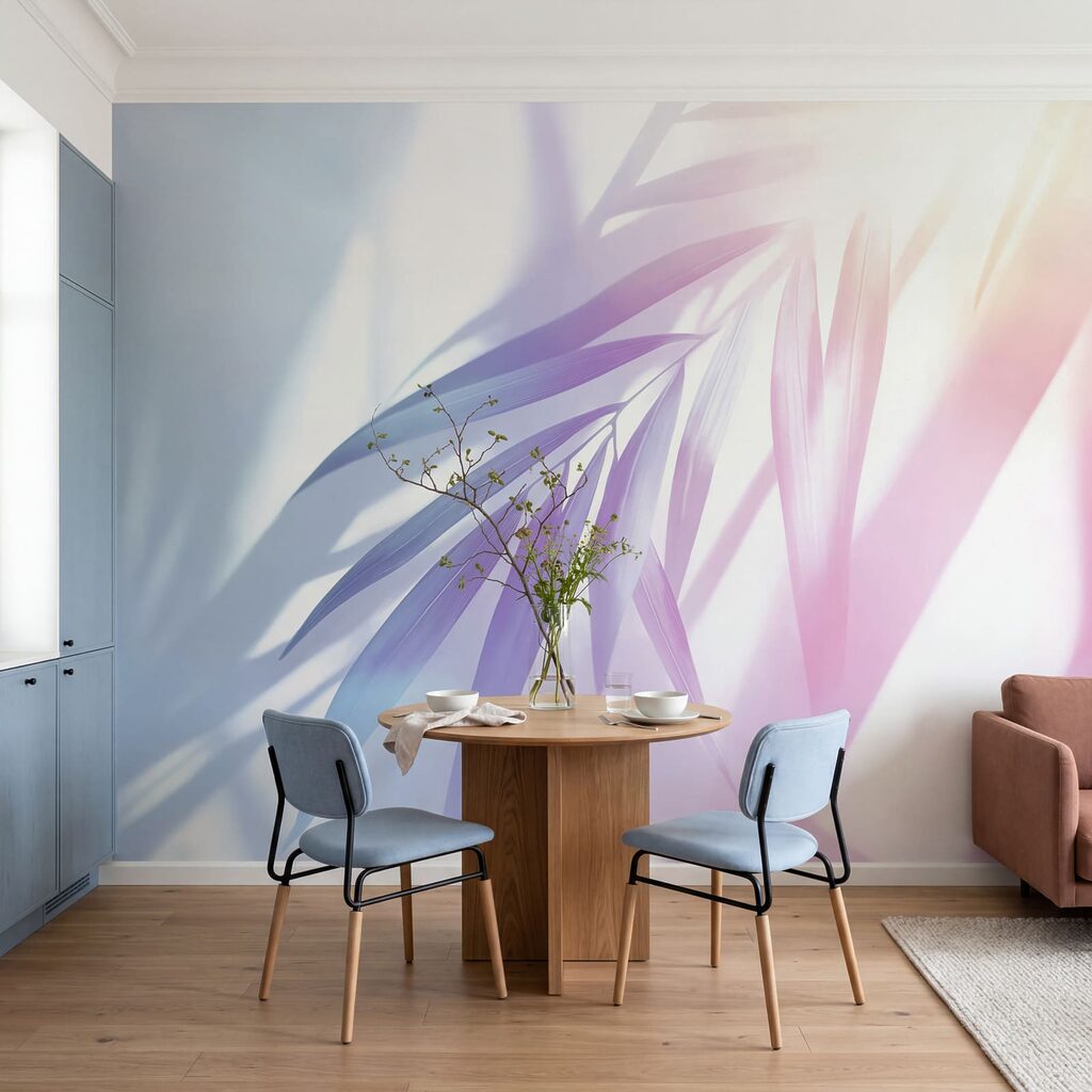 Palmblatt in schrägen Lichtbahnen — Interieur 4