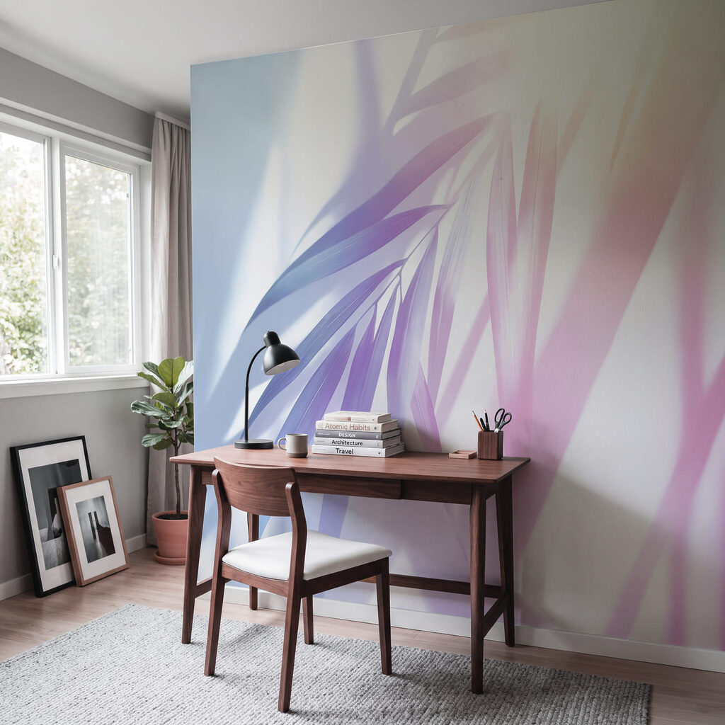 Palmblatt in schrägen Lichtbahnen — Interieur 6