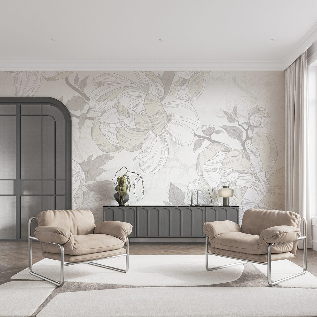 Blüten in Bleistiftlinien — Interieur 3