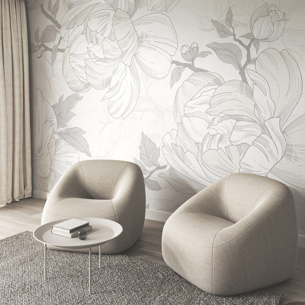 Blüten in Bleistiftlinien — Interieur 2