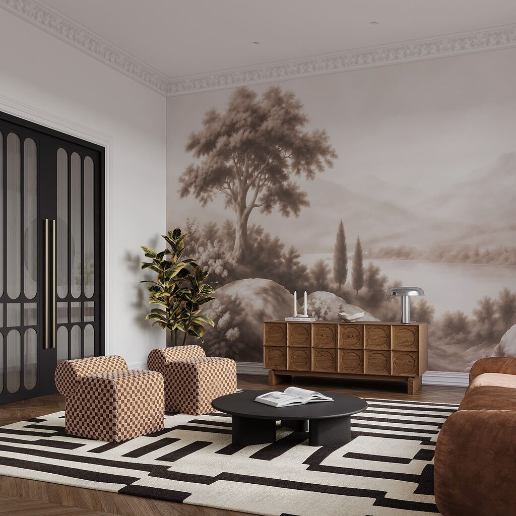 See zwischen dunklen Zypressen — Interieur 5