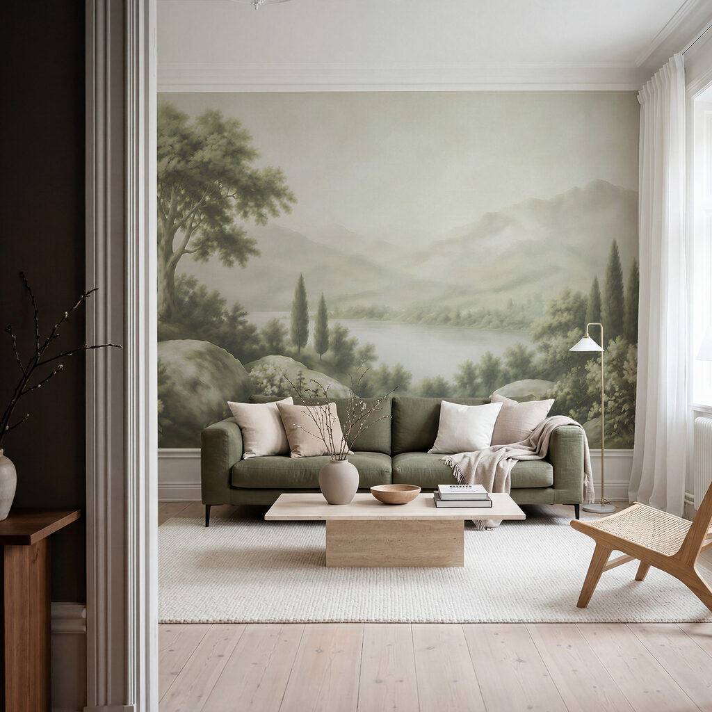See zwischen dunklen Zypressen — Interieur 1