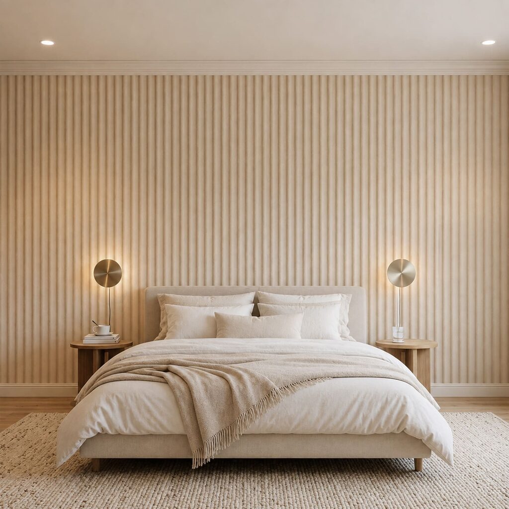 Ruhiges Rillenmuster in einem Interieur