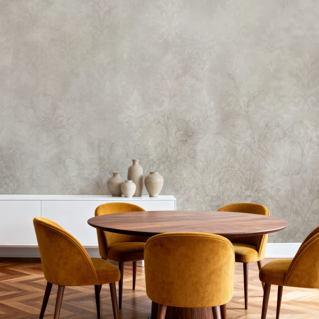 Verwitterter Farbschleier in einem Interieur