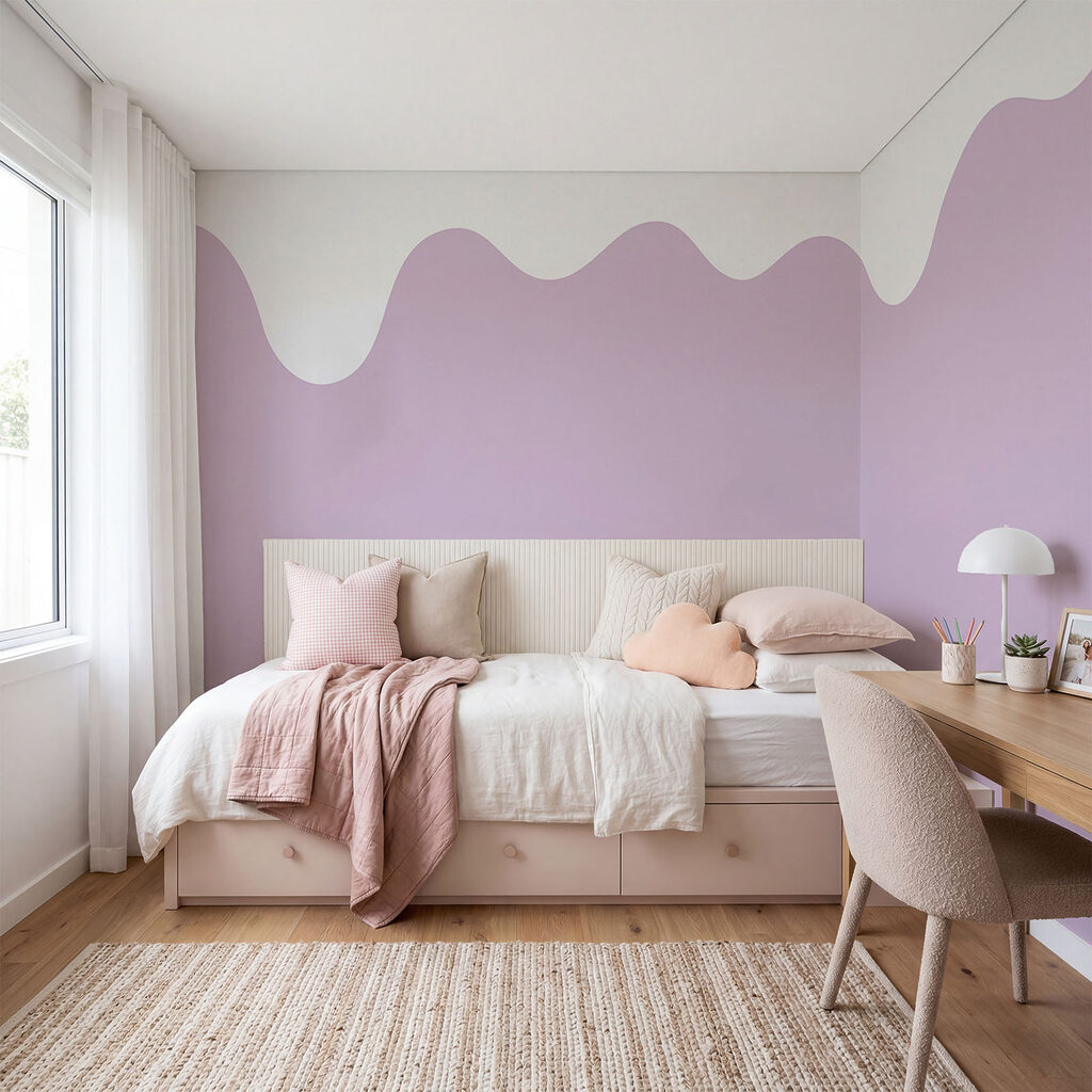 Ruhiger Wellenrand in einem Interieur