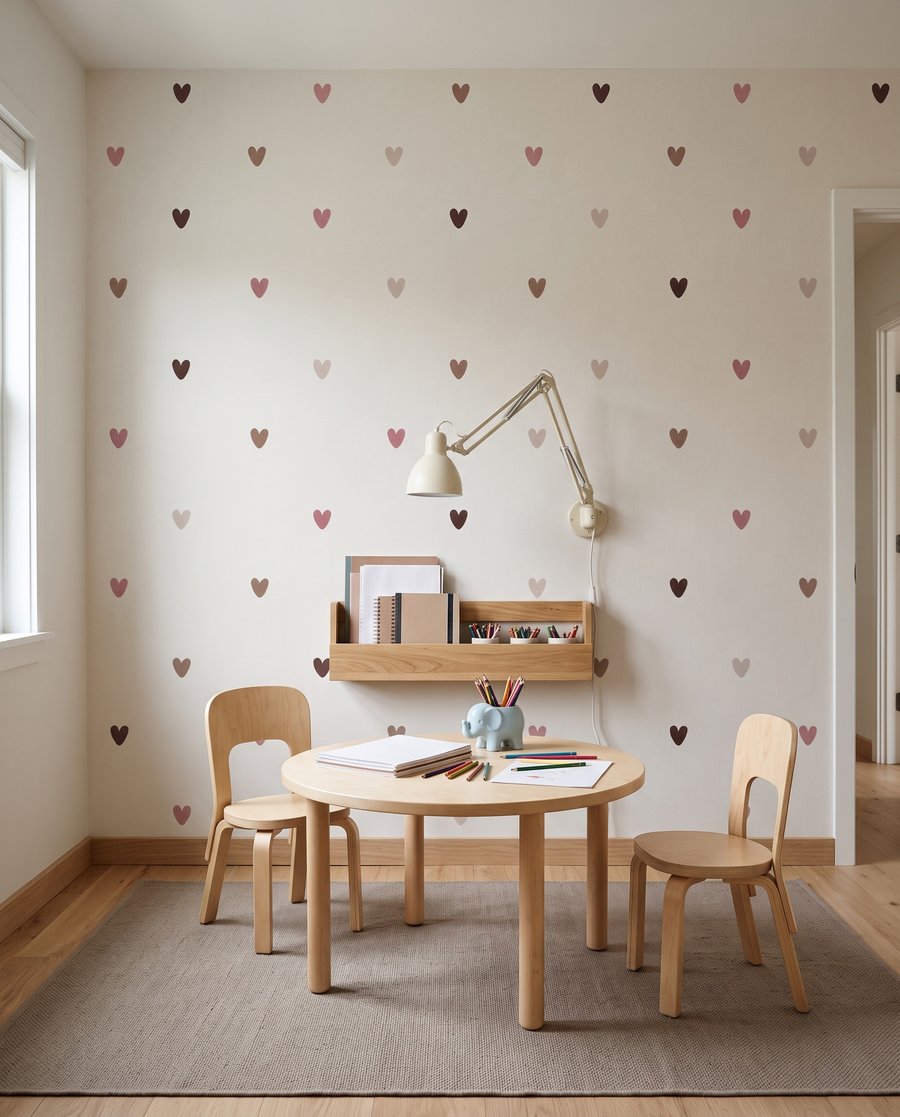 Herzchen mit viel Raum in einem Interieur