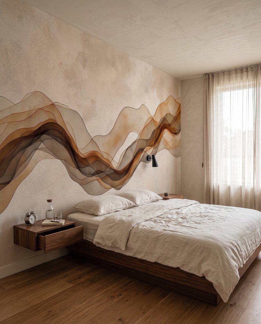 Fließende Schichten in einem Interieur