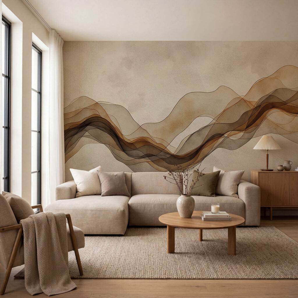 Fließende Schichten in einem Interieur