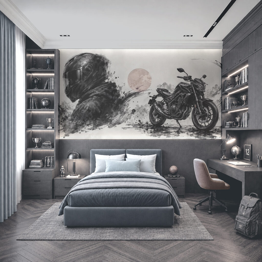 Motorradhelm in lockeren Strichen — Interieur 2