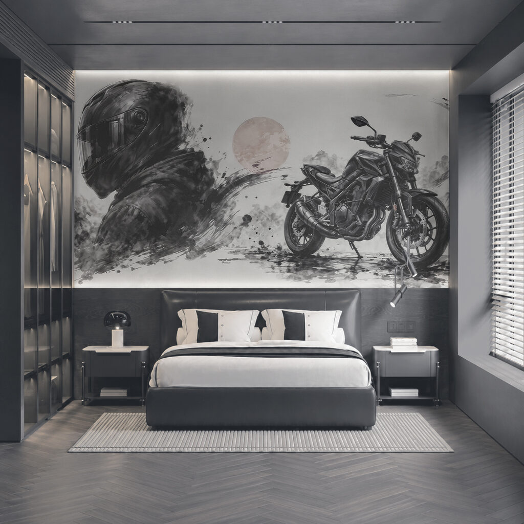 Motorradhelm in lockeren Strichen — Interieur 3