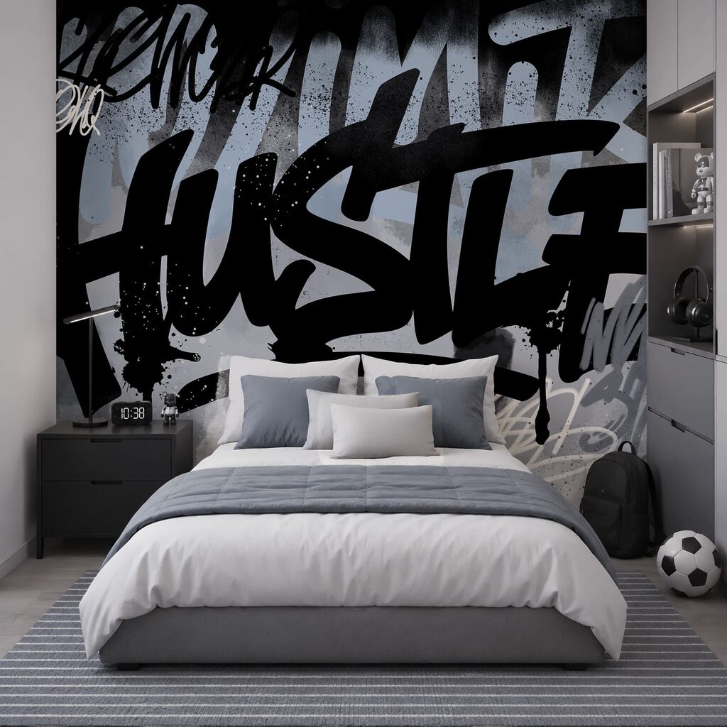 Klartext in Graffiti in einem Interieur