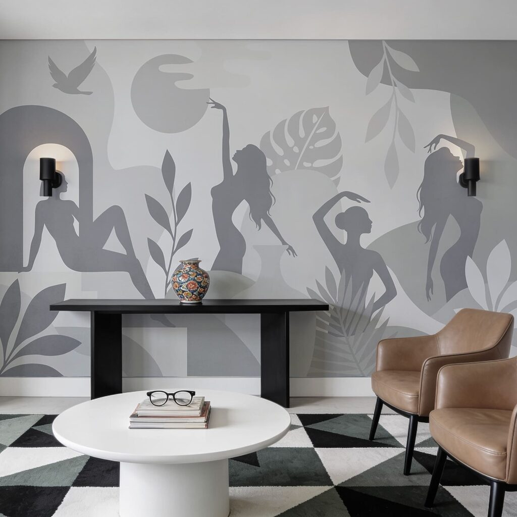 Bewegte Frauensilhouetten — Interieur 2
