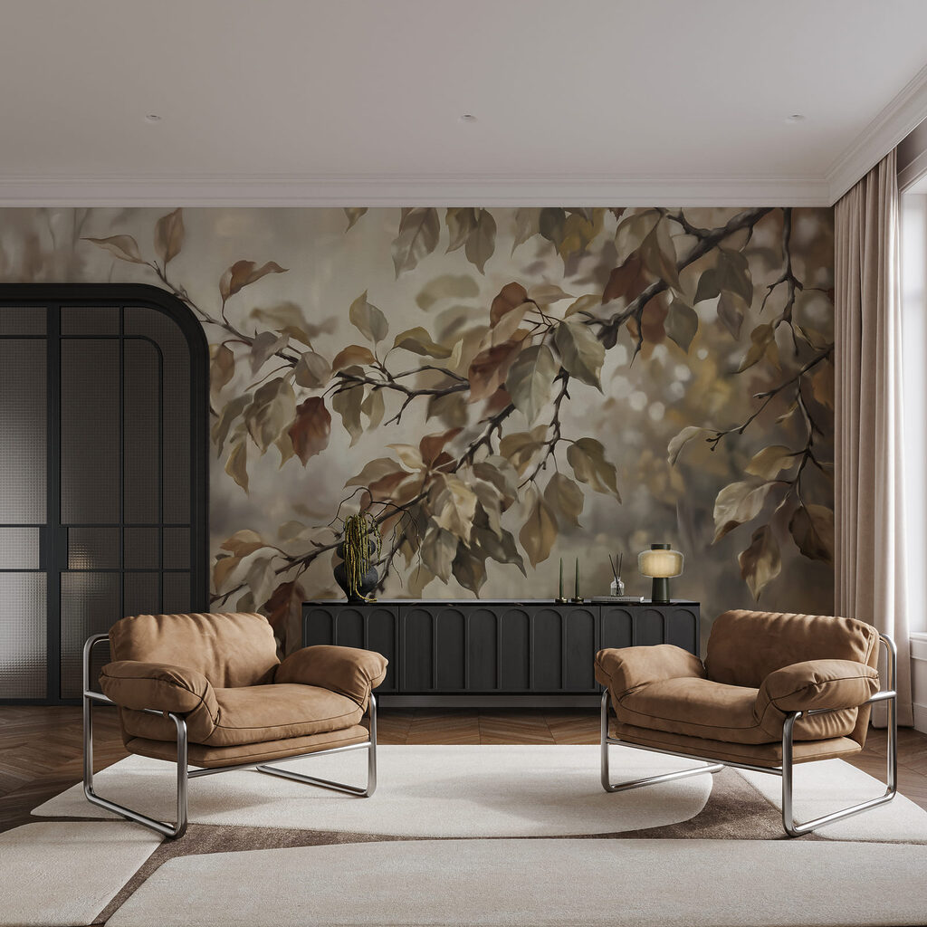Blattzweige im Gegenlicht — Interieur 2