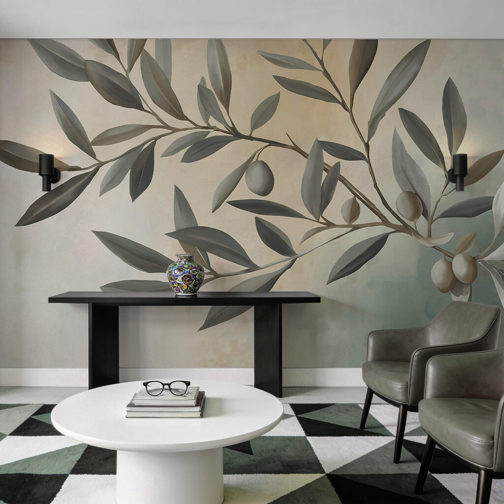 Olivenzweig in sanften Farben — Interieur 2