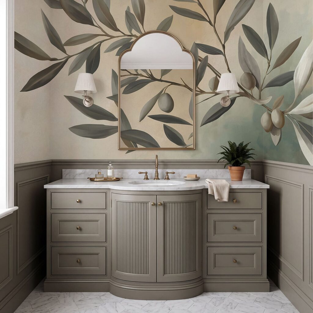Olivenzweig in sanften Farben — Interieur 3