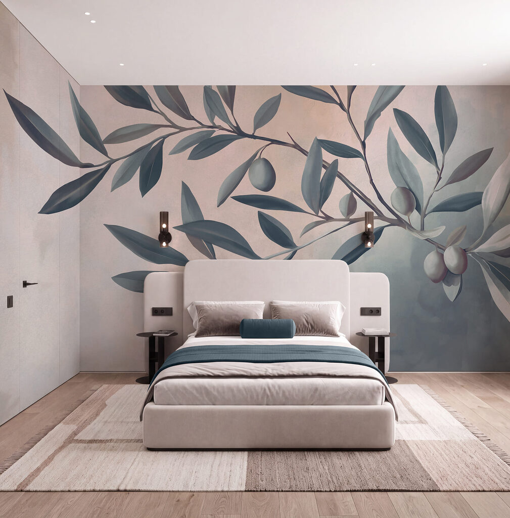 Olivenzweig in sanften Farben — Interieur 1