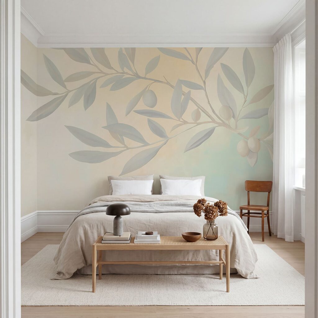 Olivenzweig in sanften Farben — Interieur 2