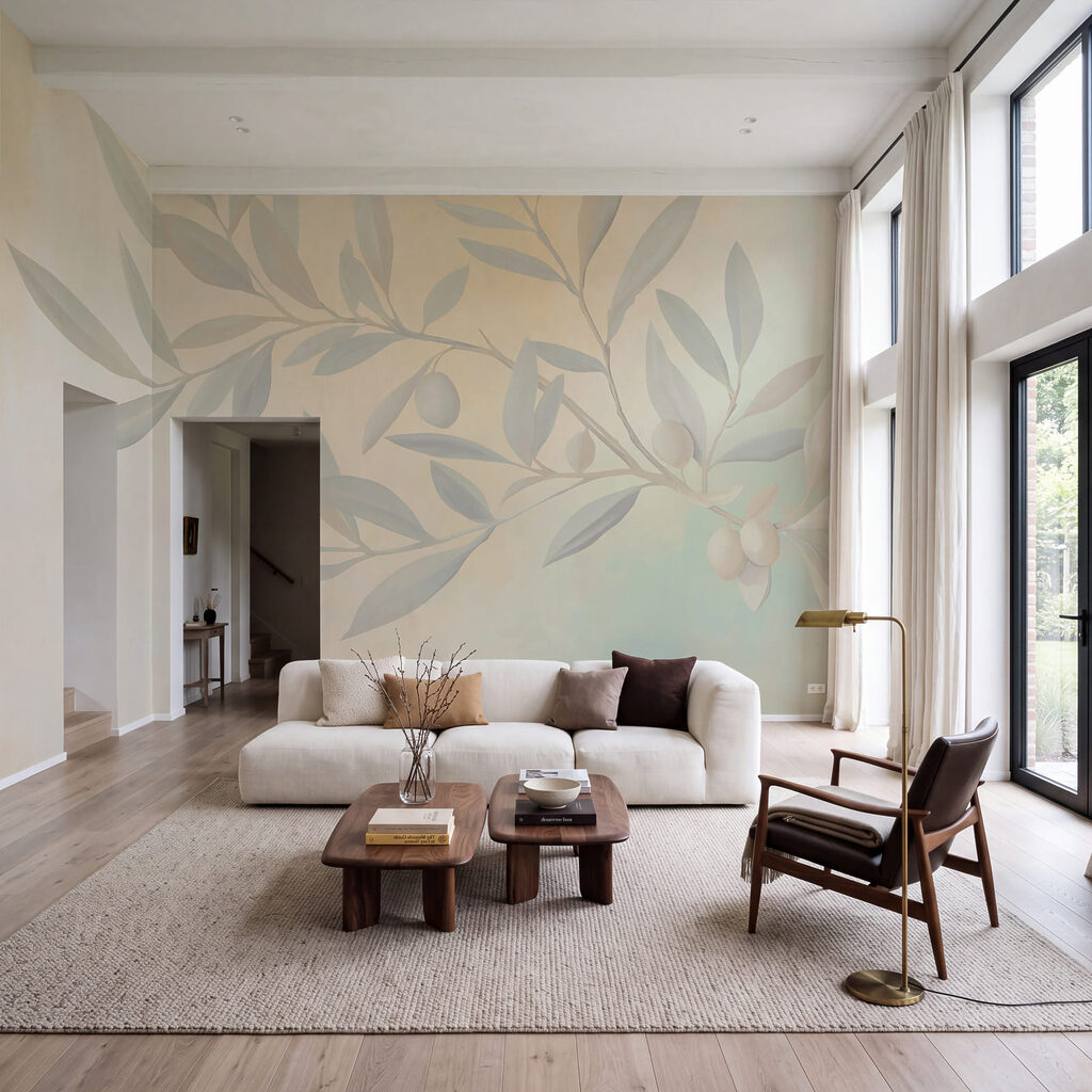 Olivenzweig in sanften Farben — Interieur 1