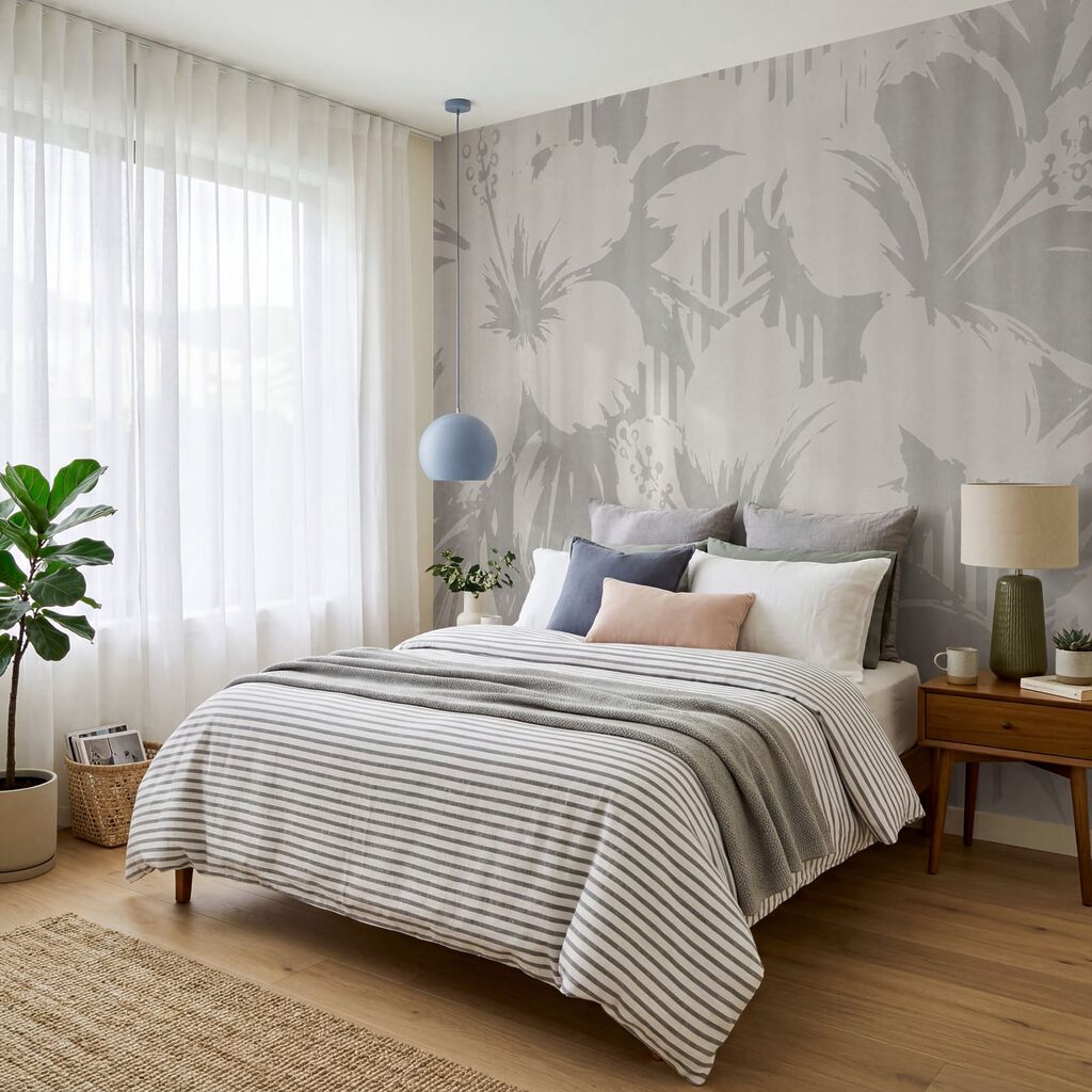 Pflanzenschatten auf Streifen — Interieur 2