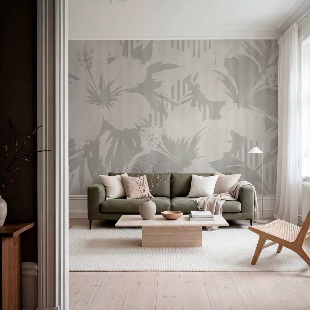 Pflanzenschatten auf Streifen — Interieur 3