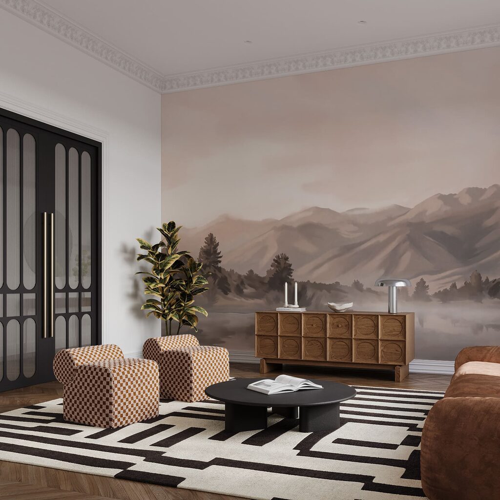 Gespiegelte Berge am Morgen — Interieur 3