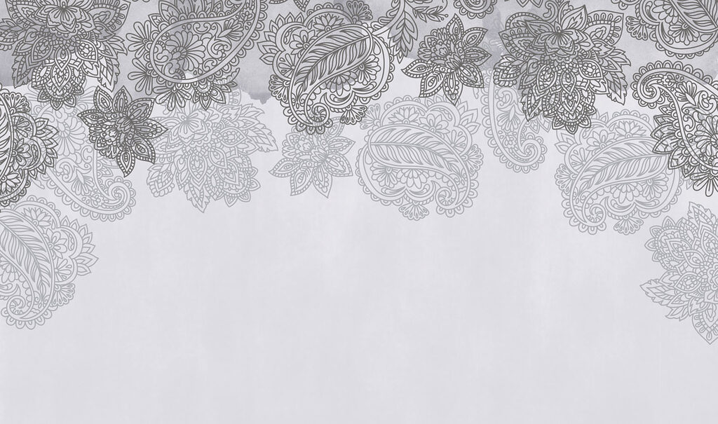 Paisleymuster am oberen Rand — ganzes Design