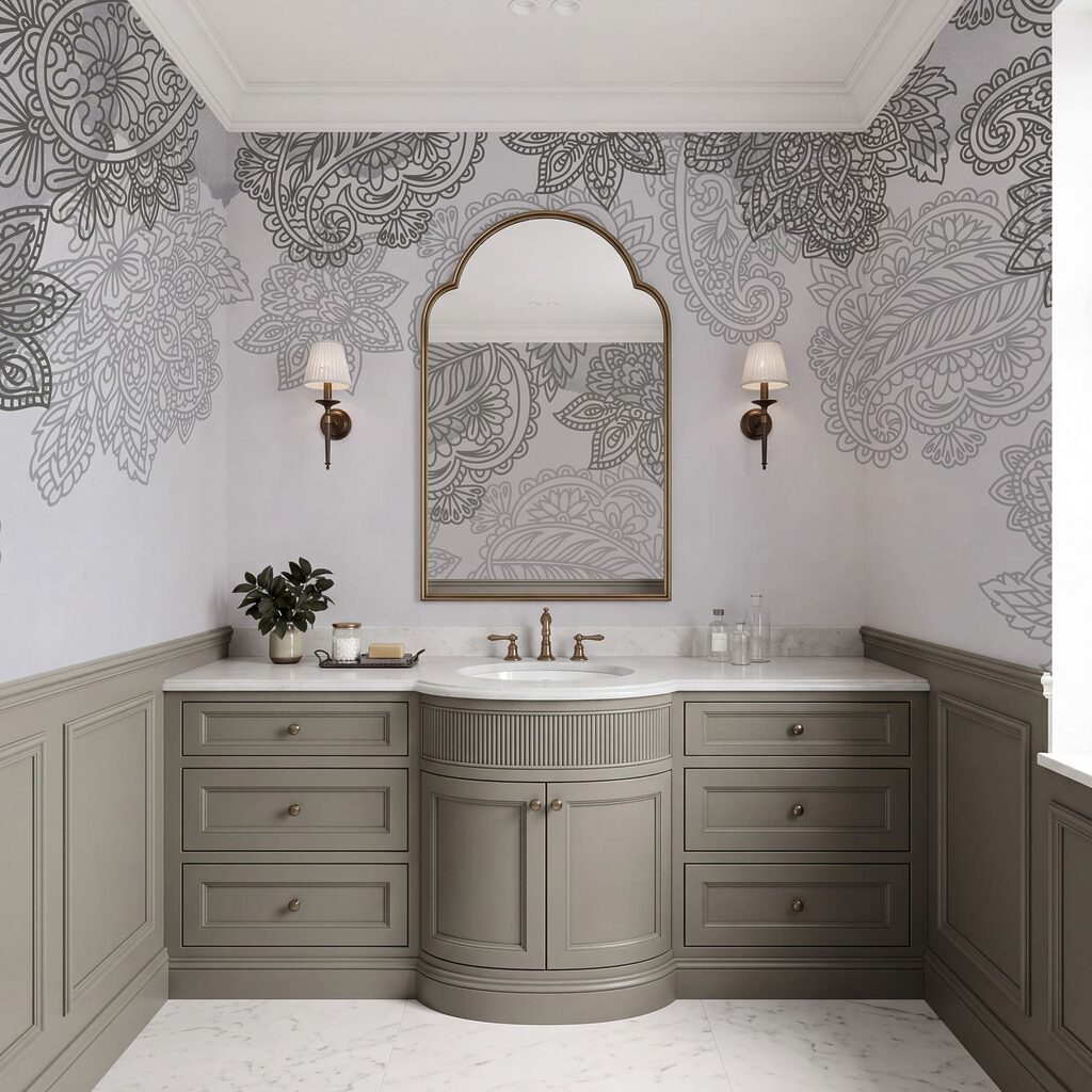 Paisleymuster am oberen Rand — Interieur 6