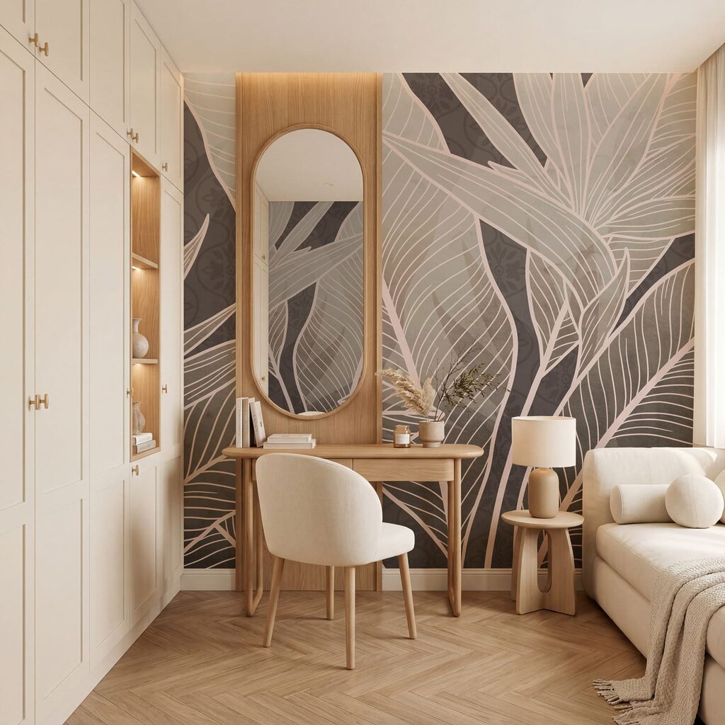 Tropenblätter mit feinen Adern — Interieur 3