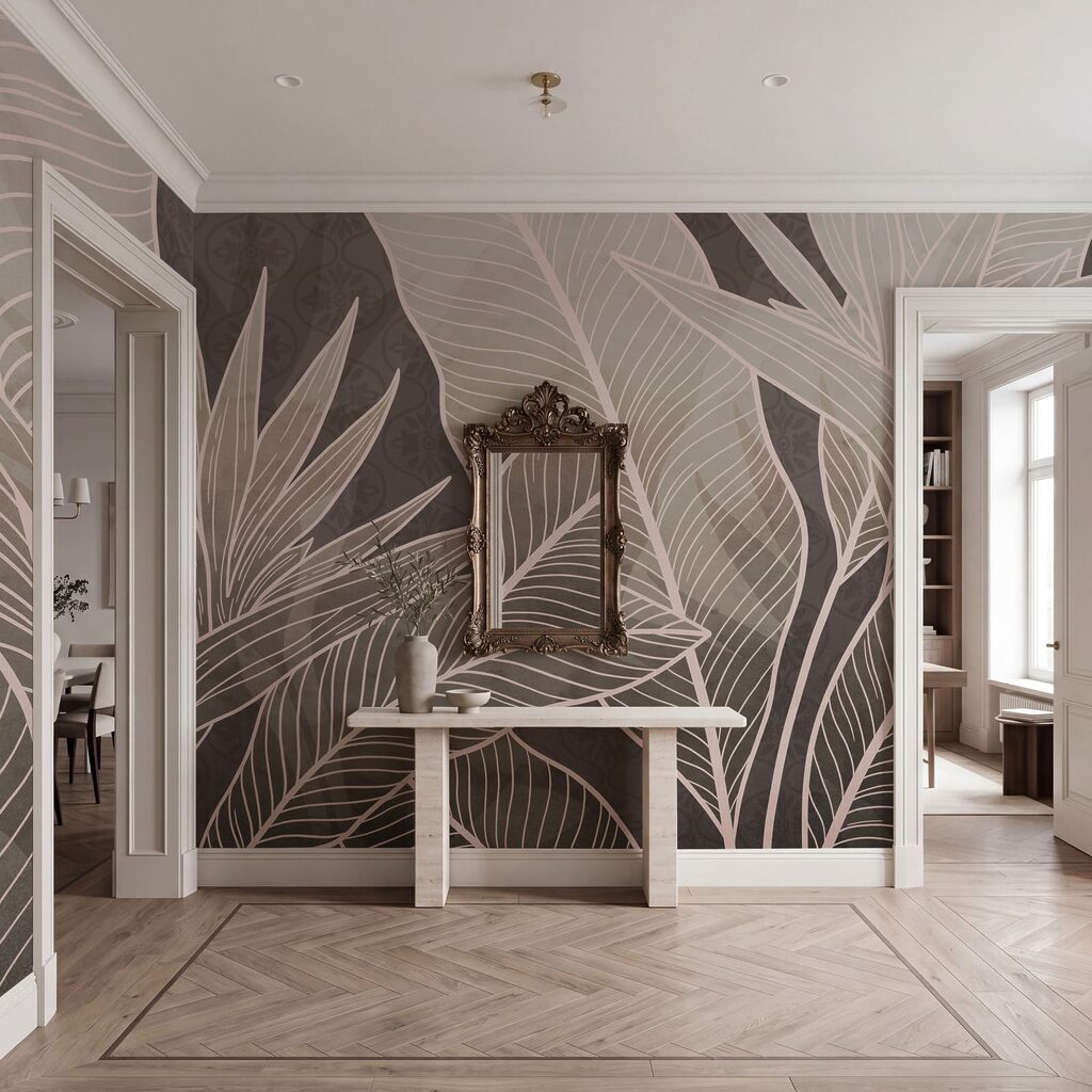 Tropenblätter mit feinen Adern — Interieur 1