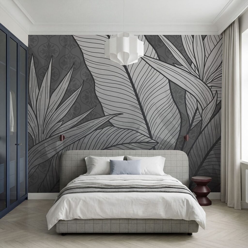 Tropenblätter mit feinen Adern — Interieur 1